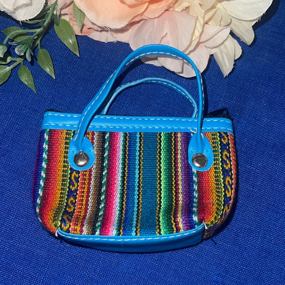 Small ANTIGUA Souvenir Purse Faux Leather Multicolored NWOT BOHO - Picture 2 of 4